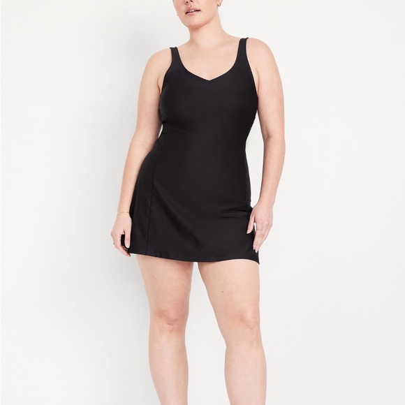 Old Navy Black Powersoft Athletic Dress with Built in Shorts Large Skort bottom - Picture 10 of 15